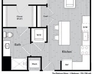 The Platinum Moon Floorplan at The Harrison, Newtown Square, PA, 19073