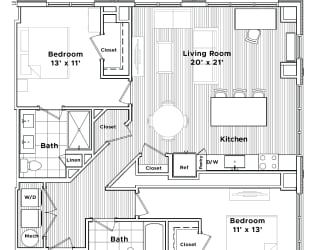 a floor plan of a small house at Madison West Elm, Conshohocken, PA