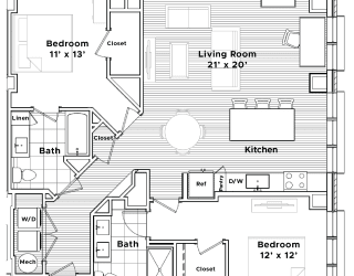 a floor plan of a house at Madison West Elm, Conshohocken Pennsylvania