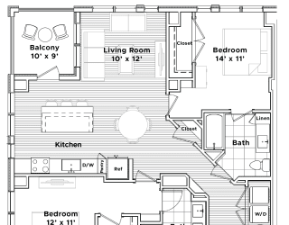 a floor plan of a small house at Madison West Elm, Conshohocken, PA 19428