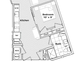 a floor plan of a small house at Madison West Elm, Pennsylvania