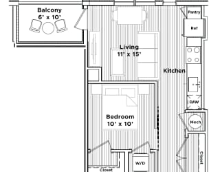 a floor plan of a small house at Madison West Elm, Pennsylvania, 19428