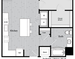 The Mandolin Floorplan at The Harrison, Newtown Square, PA