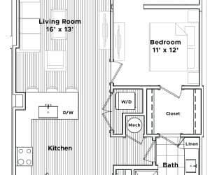 a floor plan of a small house at Madison West Elm, Conshohocken, PA