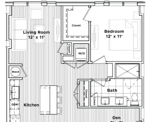 a floor plan of a small house at Madison West Elm, Conshohocken