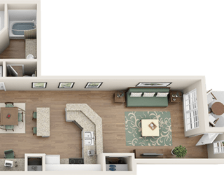 The Captiva  Floor Plan at Madison Gateway, St. Petersburg, 33716