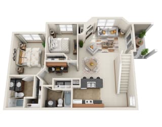 2 bedroom floorplan at Madison Sierra Sun, Puyallup, 98374