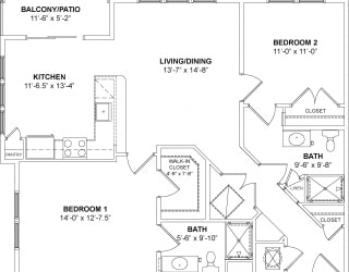 The Parker Floor Plan at Madison Ellis Preserve, Newtown Square, PA, 19073
