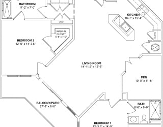 The Stratton Floor Plan at Madison Ellis Preserve, Newtown Square, Pennsylvania