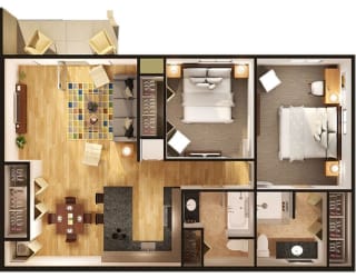 Two Bedroom Two Bathroom at Dutton Estates, Saint Clair, Michigan