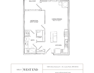 a floor plan of a unit with a bedroom and a bathroom