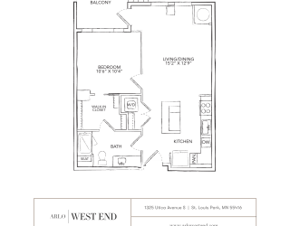 a floor plan of a unit with a bedroom and a bathroom