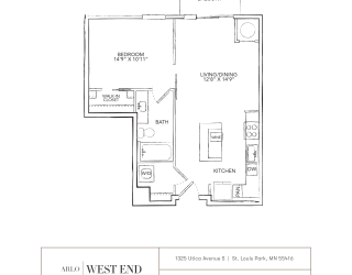 a floor plan of a bedroom apartment