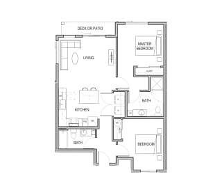 Floor Plan 2 Bedroom 2 Bathroom A