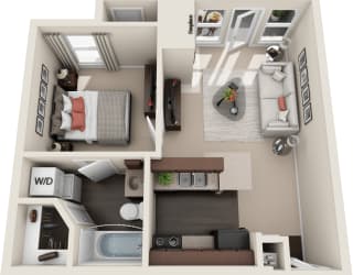 3D floorplan of A