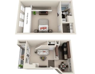 3D floorplan of A1