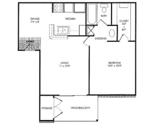 the schematic floor plan of a small house