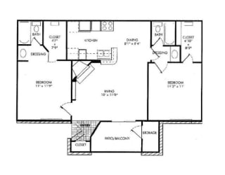 Image of the B1 floor plan