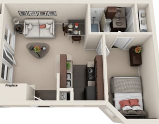 3D floorplan of E