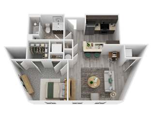 A 2 floor plan of a house with labeled rooms.