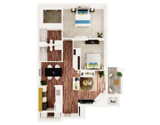 North Creek Apartments 2 bed 2 bath 985 sqft