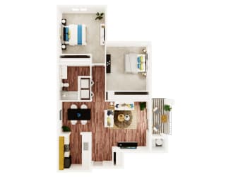 North Creek Apartments 2 bed 1 bath 930 sqft