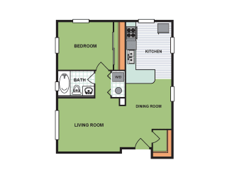 Floor Plan One Bedroom (AR10)