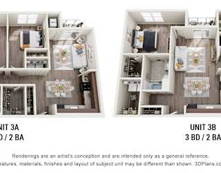 Floor Plan 3 Bedrooms | 2 Baths