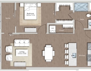 A1-1 Floor Plan at Sono Central Residential, Connecticut