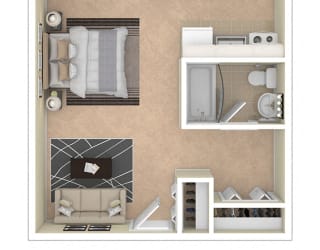 2112 New Hampshire Ave Apts Studio floor plan