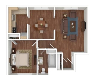 Oak Ridge Apartments Floor Plan Style 4