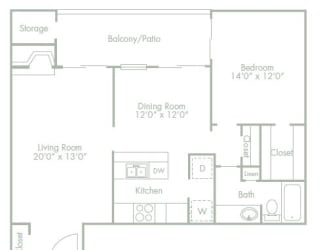 a floor plan of a living room and a dining room
