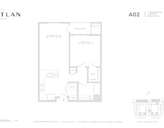 A floor plan for a Hartlan home with a balcony and a garage.