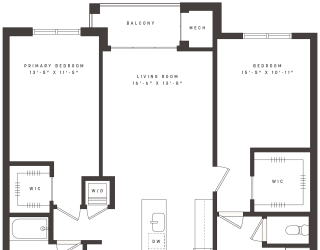 2 bedroom floorplan