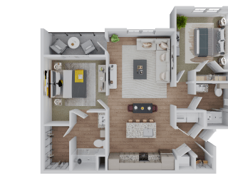 2 bed 2 bath B2 Floor Plan at Standard441, Lady Lake, 32159