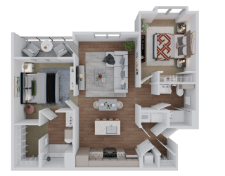 2 bed 2 bath B2a Floor Plan at Standard441, Lady Lake Florida