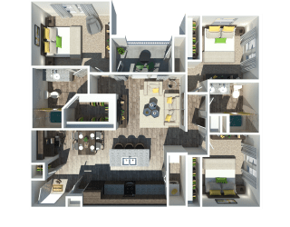 Floor Plan The Duke 3 bedroom 2 bathroom