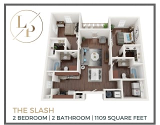 a1 floor plan  the slush  2 bedroom  1122 square feet