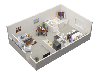 1 bed 1 bath - 700 sq ft at Caballo Crossing, Lexington, Kentucky