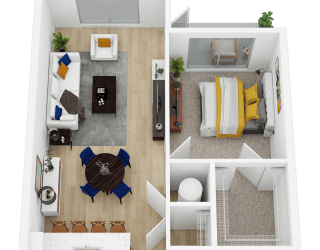 Floor Plan The Delta II at Current812, Clarksville, IN, 47129
