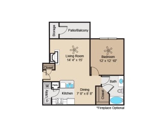 A1 Floor Plan at Clearwater Creek, Texas