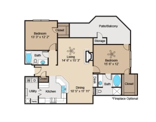 B4 Floor Plan at Clearwater Creek, Richardson