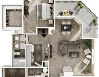 a birds eye view of a floor plan of a house