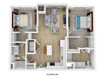 a1 floor plan  1 bedroom with 2 baths  119