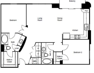Abbey Floor Plan at Paramount on Lake Eola, Florida, 32801