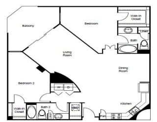 Avalon Deluxe Floor Plan at Paramount on Lake Eola, Orlando, 32801