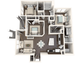 Palm Floor Plan  at Barcelona Jupiter, Florida