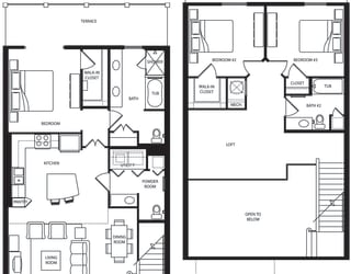 Villas Deluxe Floor Plan at Paramount on Lake Eola, Orlando