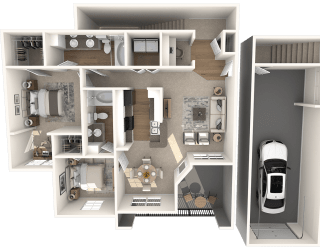 Brighton Deluxe Floor Plan at The Lodge at Lakeline Village, Cedar Park, TX, 78613