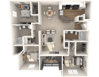 Nightingale Deluxe 2 Floor Plan at The Lodge at Lakeline Village, Cedar Park, TX, 78613